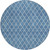 8' Denim Blue And Ivory Round Geometric Washable Indoor Outdoor Area Rug - 608219319427