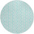8' Aqua And Beige Round Ogee Washable Indoor Outdoor Area Rug