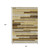 8' X 10' Khaki Taupe And Gold Striped Washable Indoor Outdoor Area Rug
