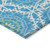 9' X 12' Ivory And Sky Blue Floral Medallion Washable Indoor Outdoor Area Rug