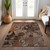 10' X 14' Brown Terracotta and Gray Abstract Washable Indoor Outdoor Area Rug - Brown, Gray