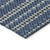 8' X 10' Navy Blue And Mint Green Striped Washable Indoor Outdoor Area Rug
