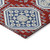 8' Red And Navy Blue Round Floral Washable Indoor Outdoor Area Rug