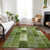 9' X 12' Olive Green And Artichoke Green Patchwork Washable Indoor Outdoor Area Rug