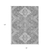 8' X 10' Gray And Ivory Medallion Washable Indoor Outdoor Area Rug