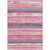 10' X 14' Pink Gray And Green Striped Washable Indoor Outdoor Area Rug