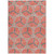 9' X 12' Coral And Taupe Geometric Washable Indoor Outdoor Area Rug