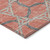 9' X 12' Coral And Taupe Geometric Washable Indoor Outdoor Area Rug