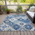 10' X 14' Blue Beige And Sky Blue Southwestern Washable Indoor Outdoor Area Rug