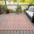 8' X 10' Salmon And Ivory Geometric Washable Indoor Outdoor Area Rug - Salmon, Ivory