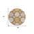 8' Brown Beige And Ivory Round Geometric Washable Indoor Outdoor Area Rug - Brown, Beige, Ivory