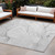 8' X 10' Gray Abstract Washable Non Skid Indoor Outdoor Area Rug - 608219352868