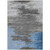 10' X 14' Denim Blue And Gray Abstract Washable Indoor Outdoor Area Rug - Denim Blue, Gray