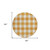 8' Orange And Beige Round Plaid Washable Indoor Outdoor Area Rug