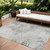 8' X 10' Silver Gray And Ivory Abstract Washable Indoor Outdoor Area Rug - Silver, Gray, Ivory