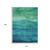 10' X 14' Teal Blue And Green Abstract Washable Indoor Outdoor Area Rug