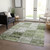 8' X 10' Green Patchwork Washable Non Skid Indoor Outdoor Area Rug