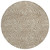 8' Beige And Brown Round Abstract Washable Indoor Outdoor Area Rug Transitional Style - Beige, Brown Color
