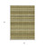 10' X 14' Artichoke Green And Fern Green Striped Washable Indoor Outdoor Area Rug