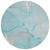 8' X 8' Teal Round Abstract Washable Indoor Outdoor Area Rug