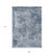 9' X 12' Blue Abstract Washable Non Skid Indoor Outdoor Area Rug - Blue