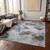 8' X 10' Sky Blue And Taupe Abstract Washable Indoor Outdoor Area Rug