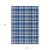 9' X 12' Navy and Ivory Plaid Washable Non Skid Indoor Outdoor Area Rug