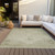 9' X 12' Beige Taupe And Brown Oriental Washable Indoor Outdoor Area Rug