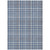 8' X 10' Navy Blue Ivory And Brown Plaid Washable Indoor Outdoor Area Rug