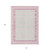 8' X 10' Pink And Ivory Striped Washable Indoor Outdoor Area Rug - 880016509717
