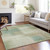 10' X 14' Artichoke Green And Beige Abstract Washable Indoor Outdoor Area Rug