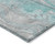 9' X 12' Teal Blue And Ivory Abstract Washable Indoor Outdoor Area Rug - Teal Blue, Ivory