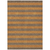 8' X 10' Brown and Tan Striped Washable Non Skid Indoor Outdoor Area Rug