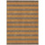 8' X 10' Brown and Tan Striped Washable Non Skid Indoor Outdoor Area Rug