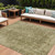 9' X 12' Brown And Beige Abstract Washable Indoor Outdoor Area Rug - 880016878882