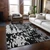 10' X 14' Black And Ivory Abstract Washable Indoor Outdoor Area Rug Transitional Style - Black, Ivory Color