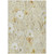 10' X 14' Wheat And Ivory Floral Washable Indoor Outdoor Area Rug
