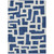 9' X 12' Navy Blue And Ivory Abstract Washable Indoor Outdoor Area Rug Transitional Style - Navy Blue, Ivory Color