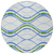 8' Sky Blue And Beige Round Abstract Washable Indoor Outdoor Area Rug