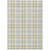 9' X 12' Yellow And Gray Plaid Washable Indoor Outdoor Area Rug