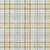 9' X 12' Yellow And Gray Plaid Washable Indoor Outdoor Area Rug