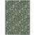 10' X 14' Olive Green And Artichoke Green Floral Washable Indoor Outdoor Area Rug