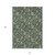 10' X 14' Olive Green And Artichoke Green Floral Washable Indoor Outdoor Area Rug