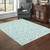 9' X 13' Blue Floral Stain Resistant Indoor Outdoor Area Rug - 606114574439