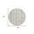8' Linen And Brown Round Plaid Washable Indoor Outdoor Area Rug