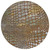 8' Copper Gold And Brown Round Abstract Washable Indoor Outdoor Area Rug
