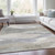 8' X 10' Beige And Gray Abstract Washable Indoor Outdoor Area Rug - Beige, Gray
