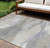 8' X 10' Beige And Gray Abstract Washable Indoor Outdoor Area Rug - Beige, Gray