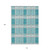 10' X 14' Teal Blue Gray And Ivory Plaid Washable Indoor Outdoor Area Rug
