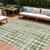 9' X 12' Artichoke Green And Ivory Abstract Washable Indoor Outdoor Area Rug Transitional Style - Artichoke Green, Ivory Color